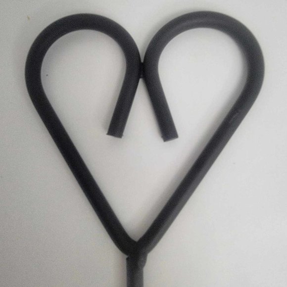 Vintage Home Interior black Wrought iron wall hook with 2 candle holders heart - Picture 4 of 12